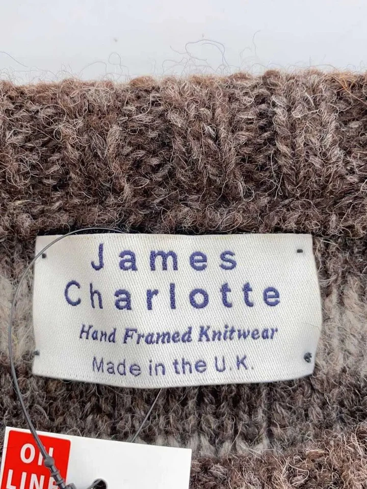 Suéter James Charlotte Tejido Ligero Marrón Rayas Lana, 100% Lana Foto 3 de 4