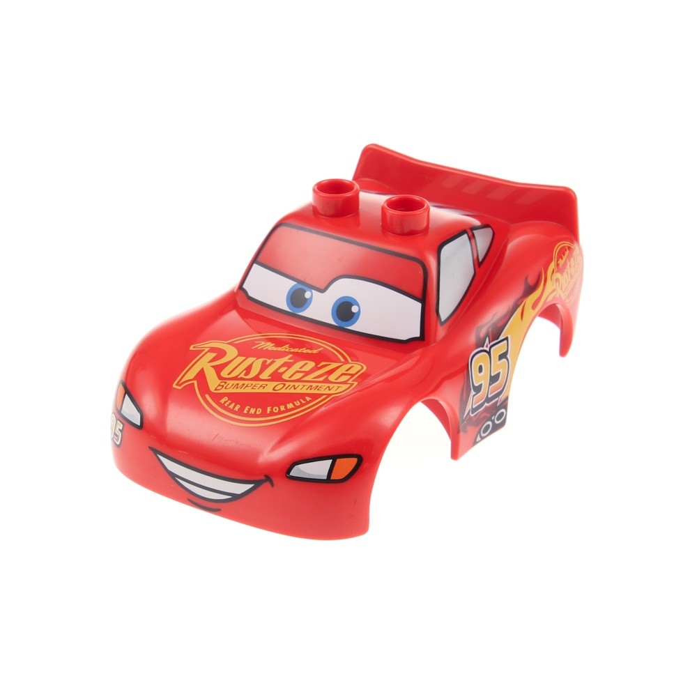 1X Lego Duplo Car Chassis Type 2 Lightning McQueen Rust-Eze CRS021 88765PB04