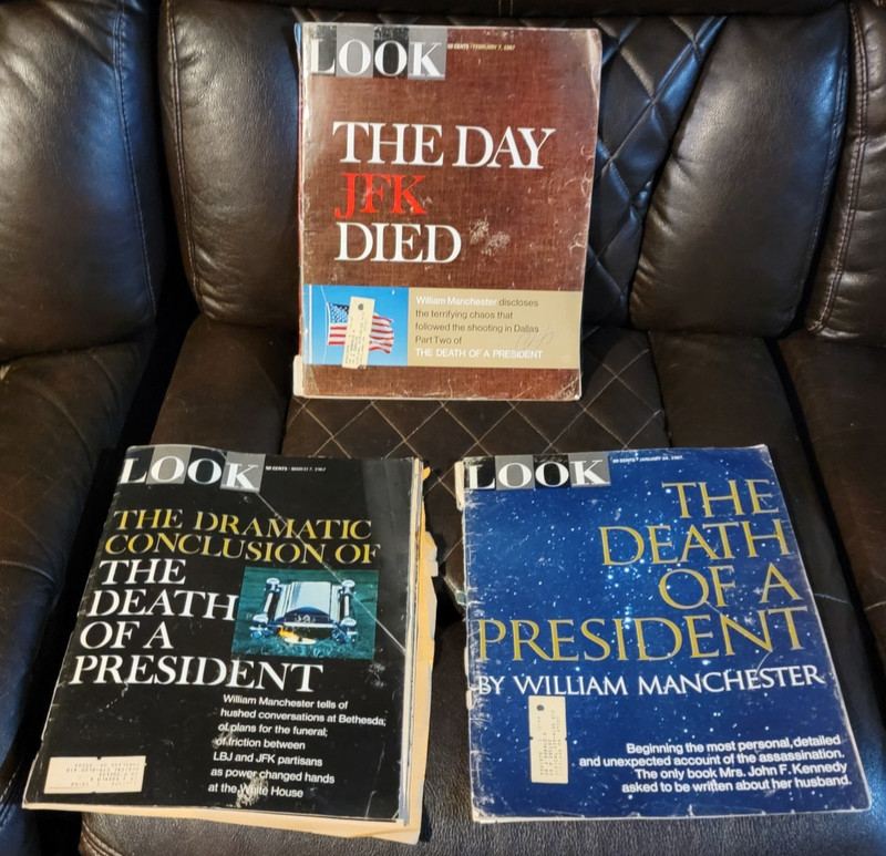 3 Vintage LOOK Magazine JFK Death of a President