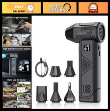 High-Power Compressed Air Duster 130,000 RPM LED Display Rechargeable Blower for