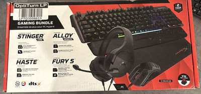 HyperX PC Gaming Bundle Keyboard Mouse Pad Headphones Stinger Alloy Haste Fury 5