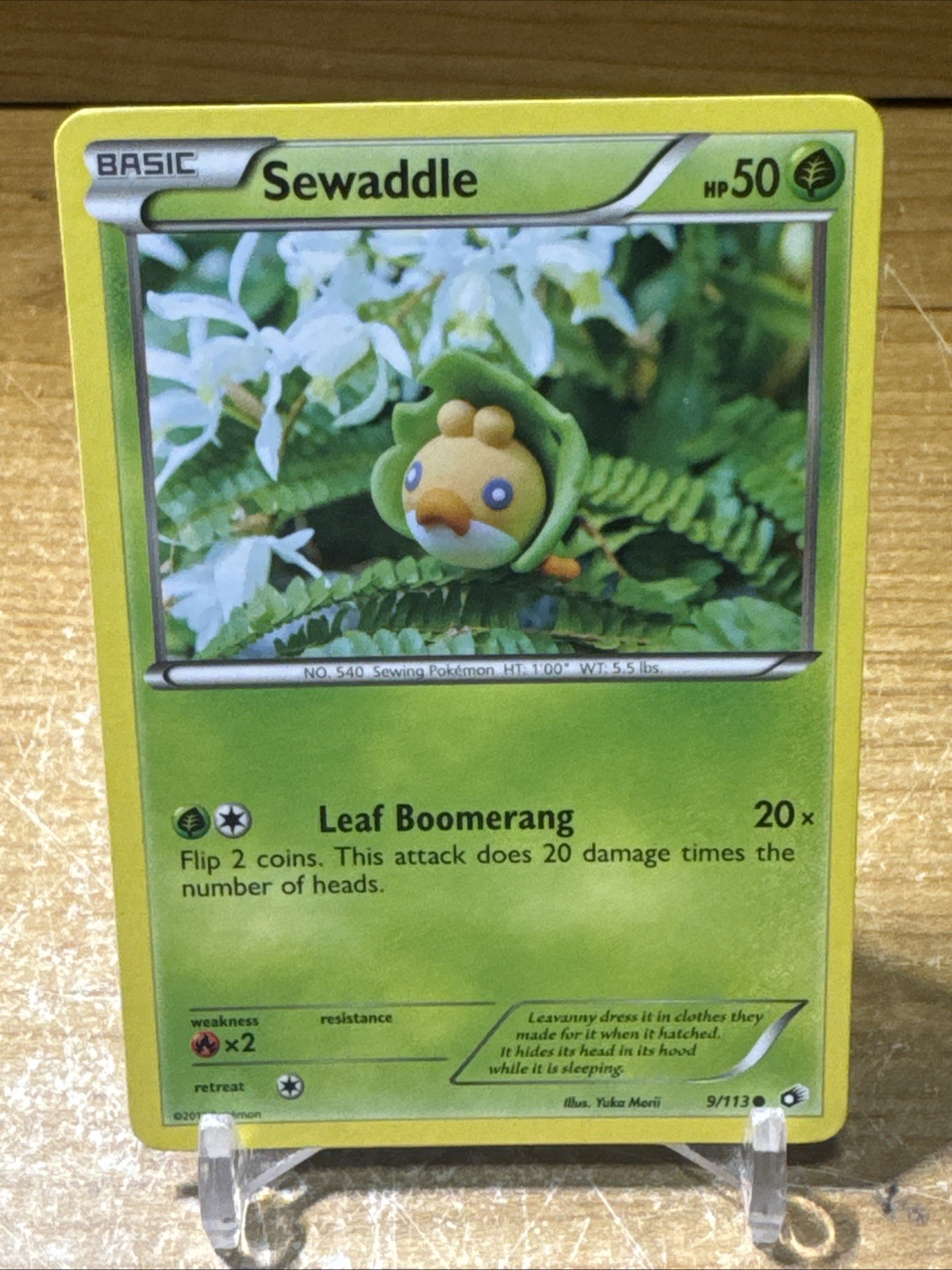Sewaddle - 9/113 - Common - BW Legendary Treasures