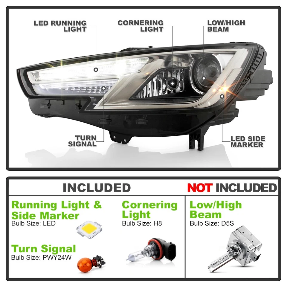 Faros proyectores LED DRL HID/Xenón 2017-2019 Audi A4 OE IZQUIERDA+DERECHA Foto 4 de 4