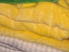 Joann Fabrics Nursery Soft Bright Yellow Minky Fabric 60" x 60" New