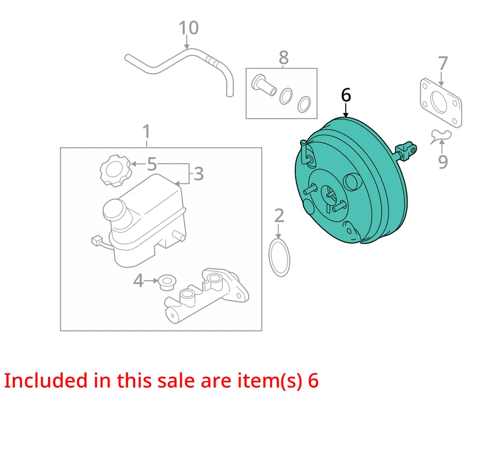 2014 Hyundai Sonata Power Brake Booster OEM 113K Miles - LKQ385743298 - Image 4 of 4