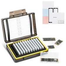 Dual Protect Hard M.2 SSD Holder with 12 PCS Individual Clear M.2 NVMe Case f...