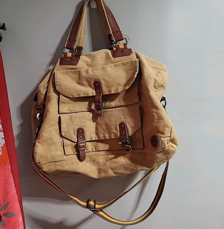 Bolso de Lona Timberland Earthkeepers Grande Cuero Borde Viaje Aire Libre Hombre Bolso Foto 3 de 4
