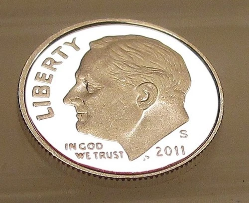 2011 S Gem ULTRA CAMEO Proof Dime EYE CANDY 90% Silver Blazing Luster #1216~ 9