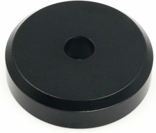 Aluminum 45 RPM Record Adapter for Turntables  Stable Playback Spindle - Black.