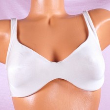 VTG Victoria's Secret Bra Beige Nylon Seamless Soft Cup Underwire Bra sz 34B