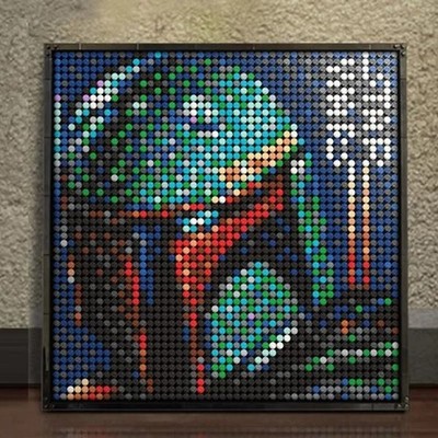 Star Wars Boba Fett Wandbild 2304 Teile Bausteine MOC Steine