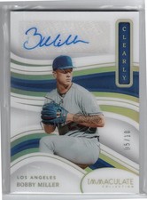 2023 Immaculate Collection Clearly Signatures Holo Gold #38 Bobby Miller /10