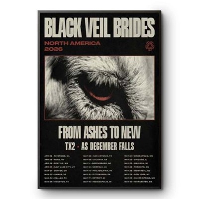 Black Veil Brides North America 2026 Tour Poster Full Schedule Tour Dates