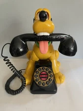 Vintage Disney Telemania Pluto Animated Talking Telephone - Untested “As Is”