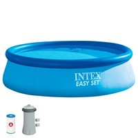 Intex Easy Pool Set Rund Aufstellpool Kinder Garten 366X76 Cm Mit Filterpumpe