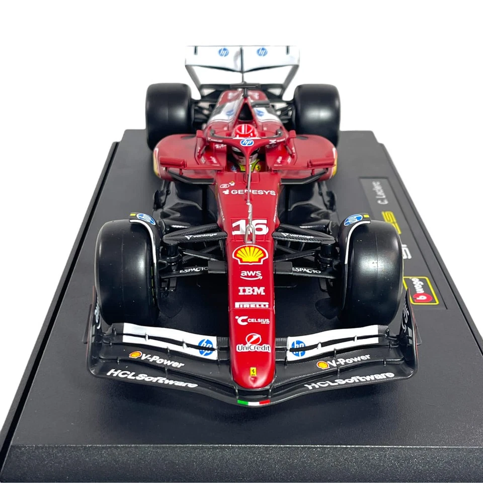 FERRARI F1 SF-25 LECLERC GP 2024 scala 1:18 BBURAGO 16816-L - Immagine 2 di 4