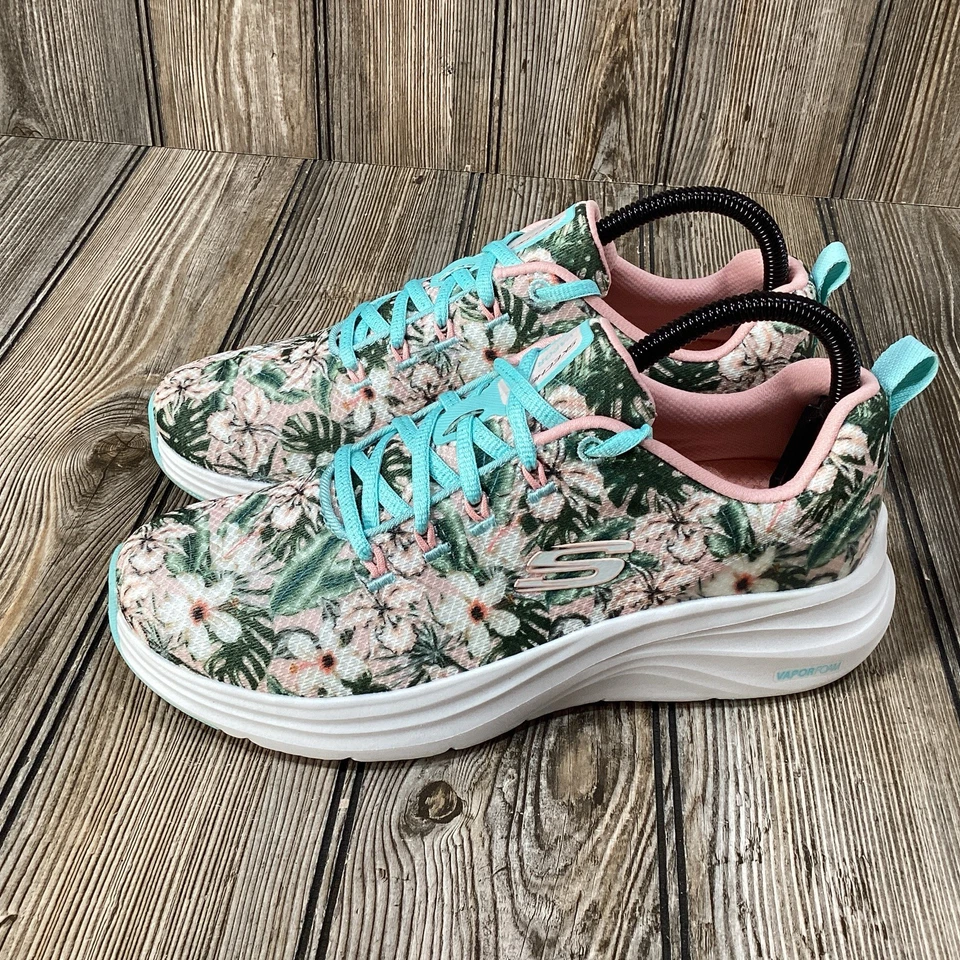 Skechers Womens Vapor Foam Floral Sneakers Spring Bouquet Pink Sneakers Size 7 - Image 3 of 4