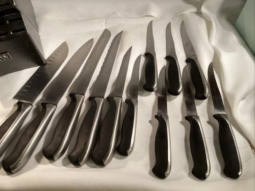12 Piece Knife Set and Knife Block Holder Kitchen Knife Set culinary chef 