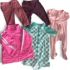 Baby Girl Mixed Lot Clothing 5 Piece Set Size 6  9 Months Multiple Brands