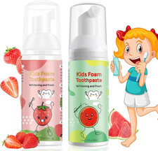 Foam Toothpaste Kids, Toddler Toothpaste with Low Fluoride, Kids Toothpaste for