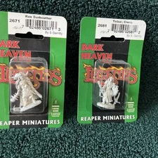 Reaper Miniatures Metal 2671 Rax Darkcutter And 2681 Tolzar Cleric NIB