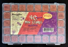 Message Star Rubber Stamps 40 Piece Mini Stamps Holiday Theme Set