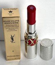 Yves Saint Laurent Rouge Volupte Rock'n Shine Lipstick 8 Rock'n RED 3.5 g New