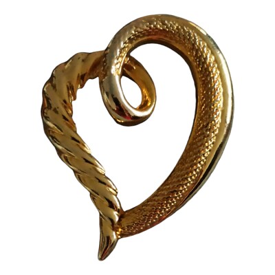ANCIENNE BROCHE VINTAGE en metal doré signée Grosse Cygne EUR 44,50 - FR