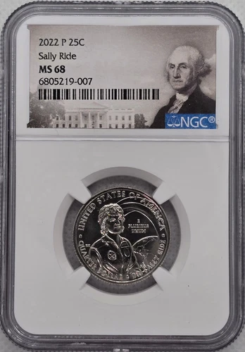 2022 P DR SALLY RIDE 25c NGC MS 68 American Women Quarter