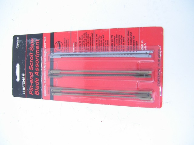 15 Blades Craftsman 9 29448 Scroll Saw Blade Assortment Pin end 5inch