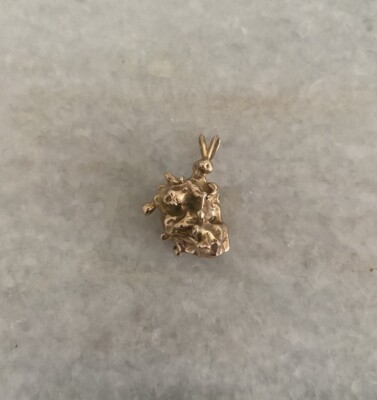 Wunderschöner Vintage 14k Gelbgold Freiform Nugget Anhänger 14,17 Gramm