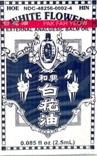 White Flower External Analgesic Balm Oil Pain Relief 2.5mL Pack of 24 10/6/2029