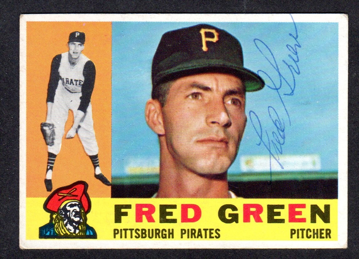 1of1 toppsarchivessignature2022クリスブライアント 1960 Topps #272 Fred Green PITTSBURGH PIRATES SIGNED AUTOGRAPH