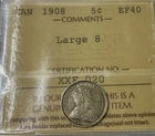 1908 Canada 5 Cents Silver — photo from another recent sale