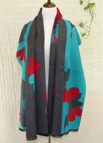 Sale New Colorful Man's Woman's Vintage Paisley Flower Cashmere Wool Scarf 977 - Foto 1 di 12