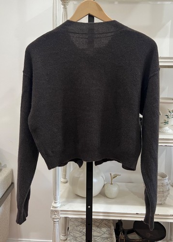 Free People $198 Lila Cashmere Knit Cardi Size XS Brown Sweater Cardigan Y2K - Picture 6 of 6