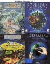 Populous Collection PC Game The Beginning Trials of Olympian Gods Promised Lands