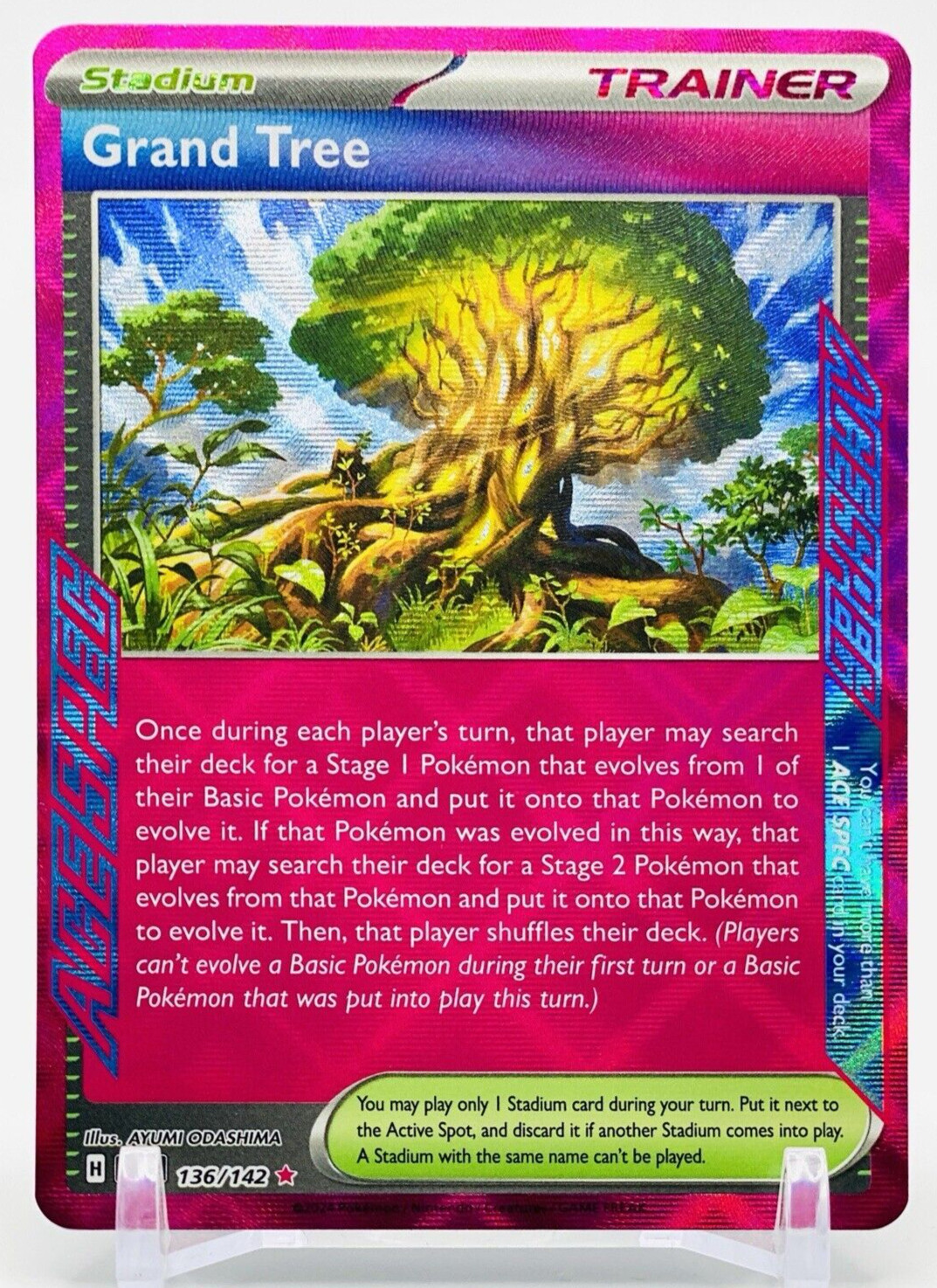 GRAND TREE - ACE SPEC HOLO - SCR 136/142 - Pokemon Stellar Crown English TCG NM