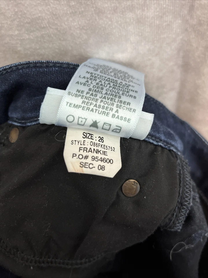 Jeans Joe's Flawless The Honey Curvy ajustados lavado oscuro denim para mujer talla 26W 30L Foto 4 de 4