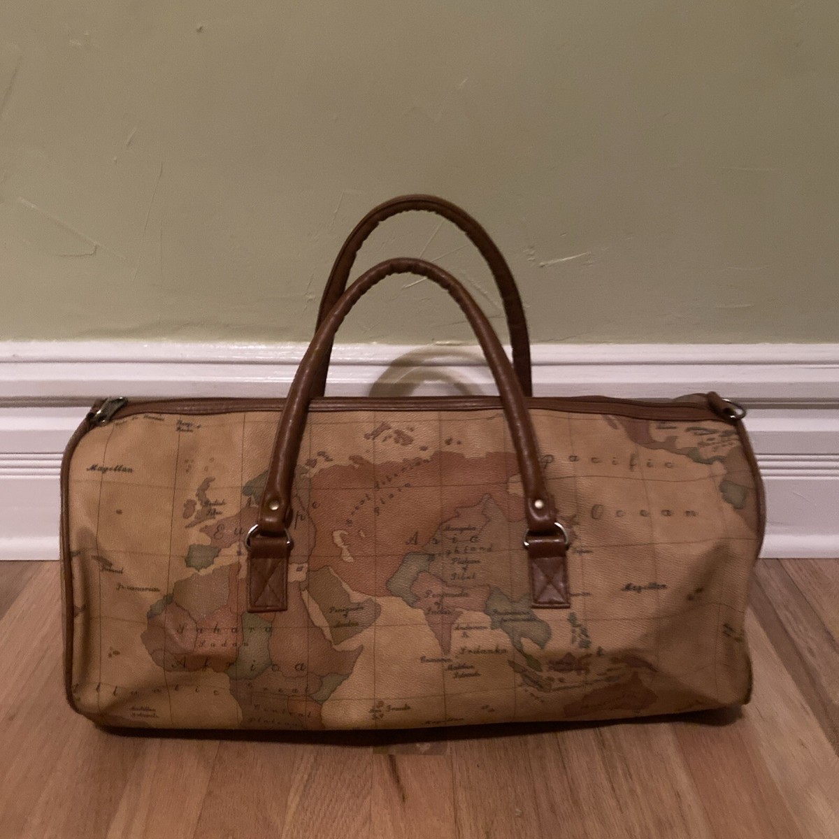 Vintage Magellan World Map Overnight Duffle Bag 20