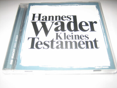 HANNES WADER - KLEINES TESTAMENT - CD - NEU - NUR OHNE FOLIE !!!