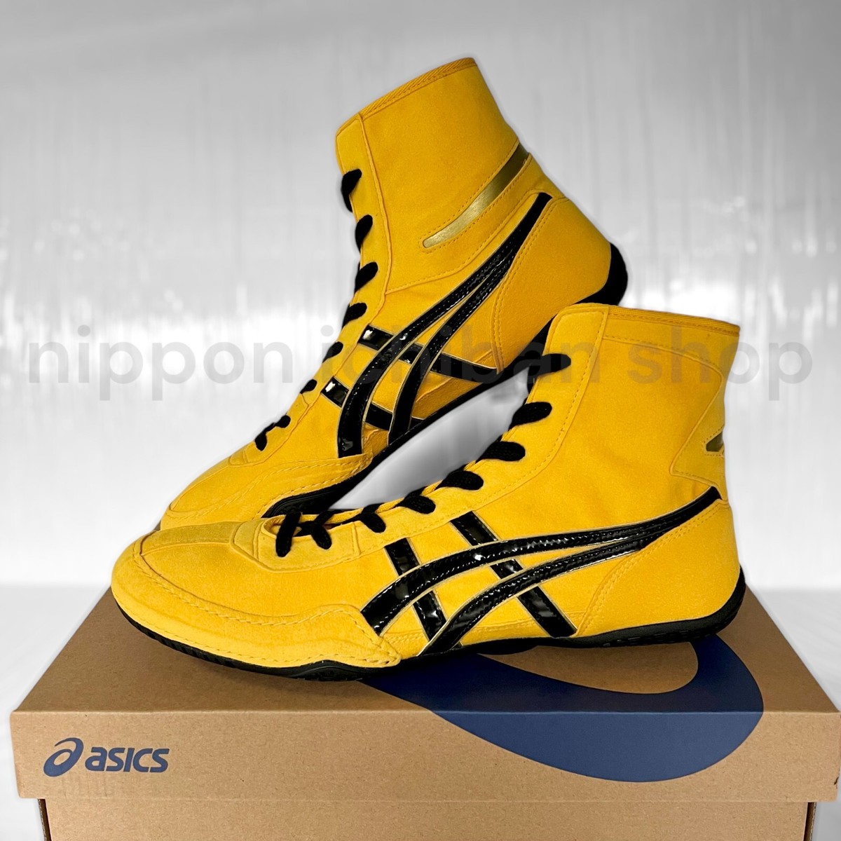 ASICS レスリングシューズ ブラック/イエロー ASICS 【サイズ交換送料無料】アシックス asics レスリング