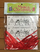 NIP: 30ct Color Your Own Penguins Paper Bookmarks Homeroom Teacher Holiday Party