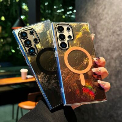 For Samsung S25/24/23/22Plus High-end Colorful Gradient Phone Case+Tempered Film