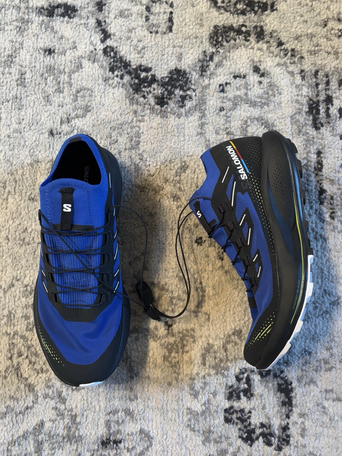 Scarpe outdoor Salomon Pulsar Trail Pro 2 blu nero trekking trail da uomo taglia 7