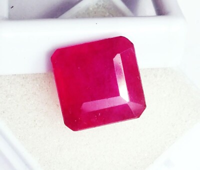 Natürlich Roter Beryll (Bixbite) 8.55 Karat Zertifiziert Quadrat Form Lose
