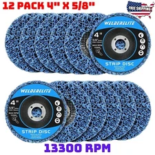 12-Pack Paint Stripping Disc Set 4-1/2'' for Angle Grinders Rust Remover