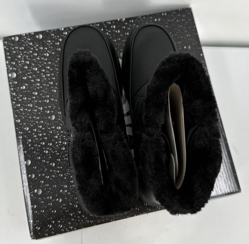 TOTES JARA WATERPROOF WINTER SNOW BOOTS Women Size 8 Black Faux Fur