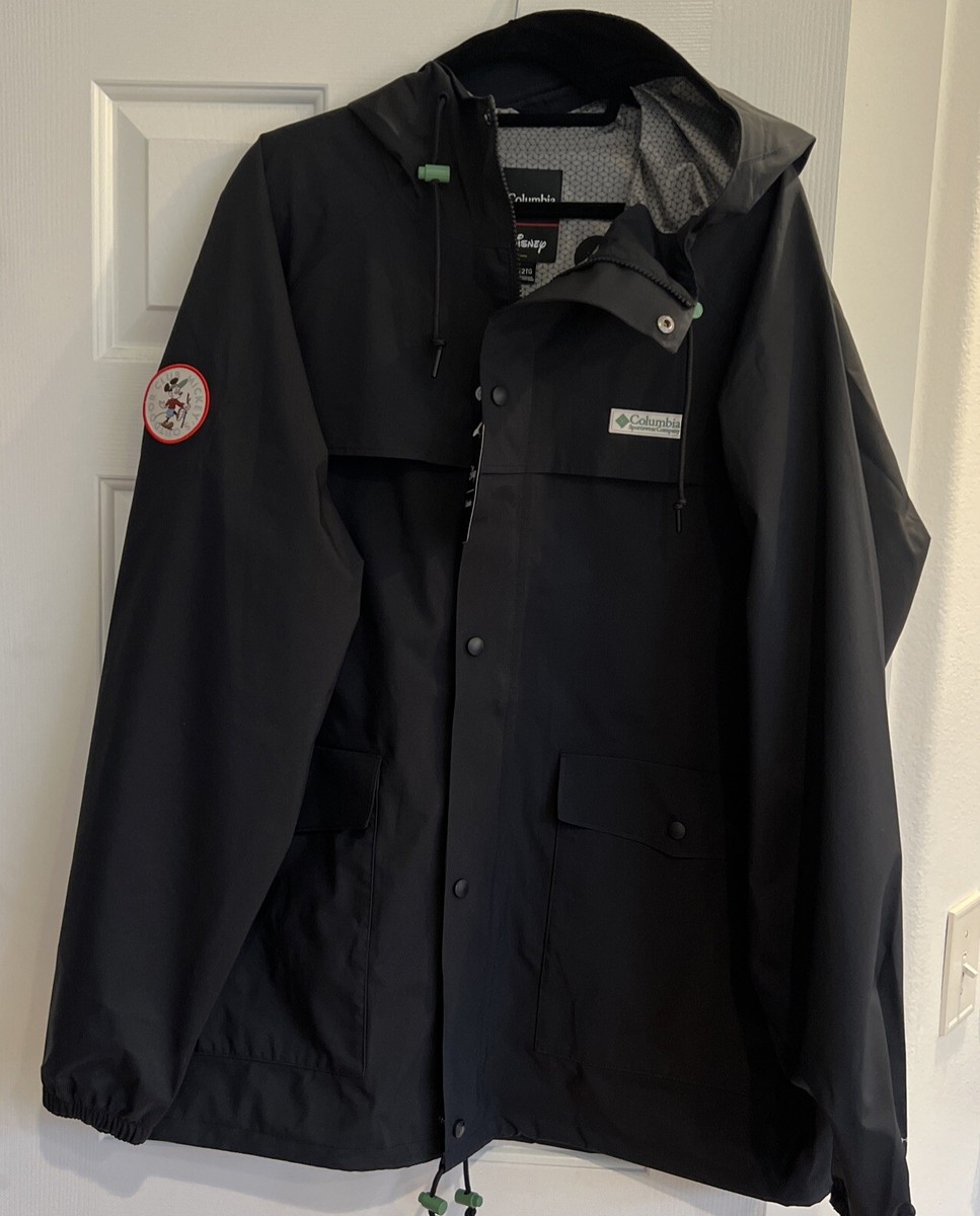 Columbia Disney X Black Rain jacket Mickey Outdoor Adult XXL RARE