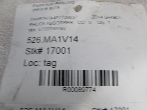 Maserati Ghibli, Rear Shock Absorber, Used, P/N 670005948 - Picture 7 of 8